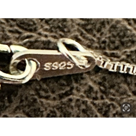 925 Sterling Silver CZ Hamsa Evil All Seeing Eye Blue Pendant Chain 20 Inches - Picture 3 of 9